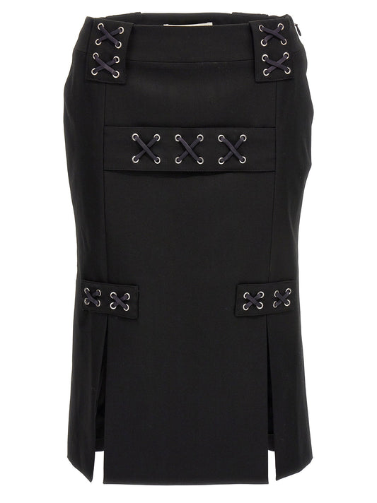 Alessandra Rich Lace-up Skirt