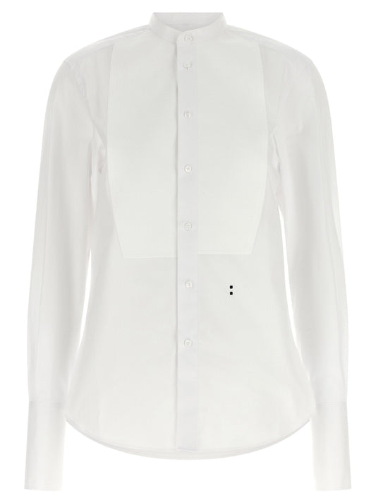 Fendi Poplin Shirt With Plastron Piqué