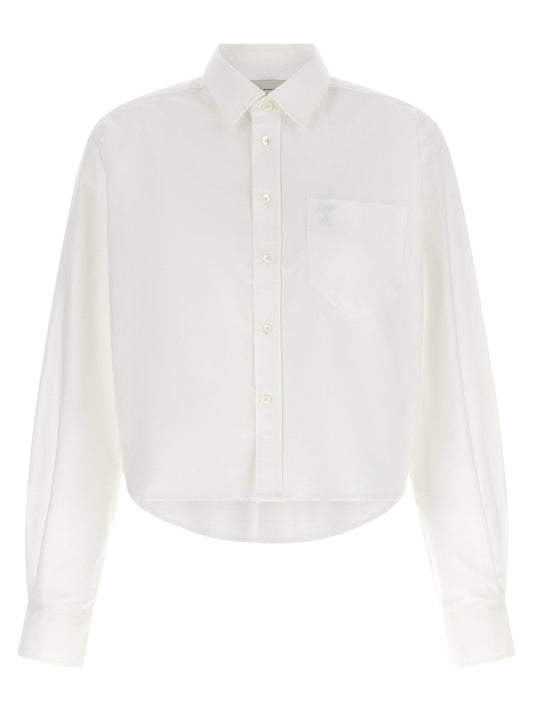 Ami Paris Ami De Coeur Cropped Shirt