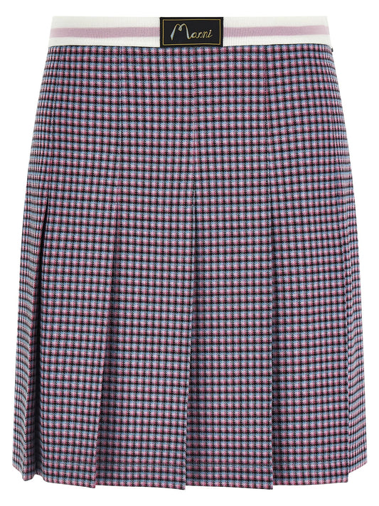 Marni Houndstooth Skirt