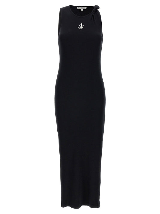 J.w.anderson Logo Ribbed Dress