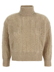 Agnona Openwork Turtleneck Sweater