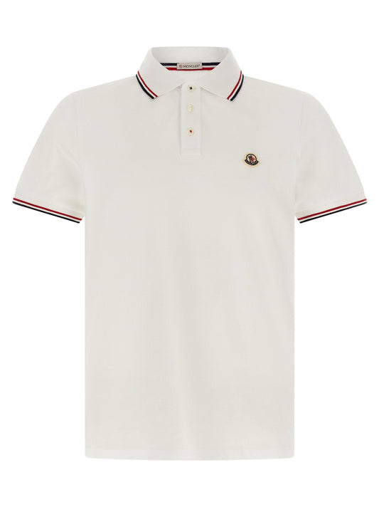 Moncler Tricolor Trim Polo Shirt