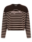 Moncler Striped Sweater With Embroidery