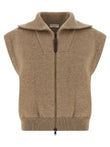 Brunello Cucinelli Shiny Zipper Pull Vest