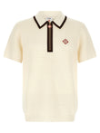 Casablanca Waffle Stitch Knit Polo Shirt