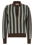 Alberto Biani Striped Knit Polo Shirt