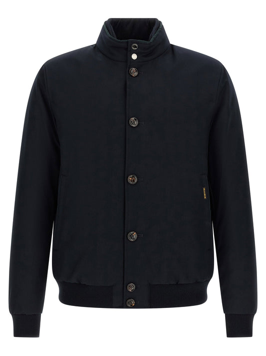 Moorer Janos Bomber Jacket - Acqua Line