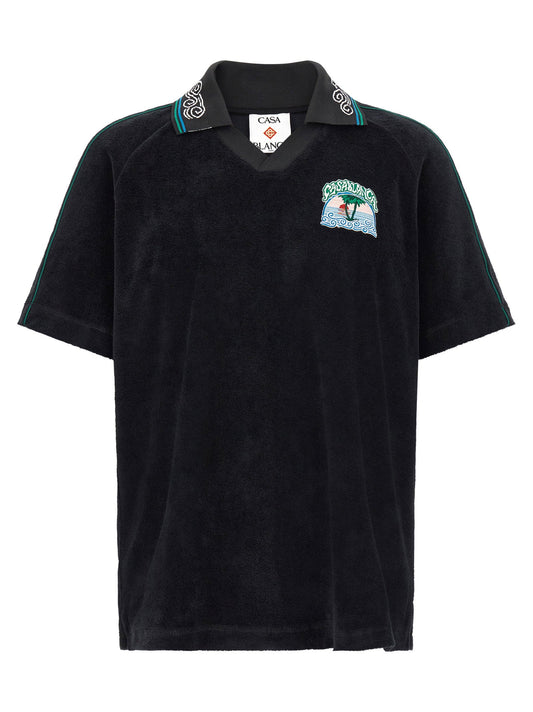 Casablanca Towelling Jacquard Polo Shirt