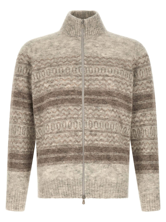 Brunello Cucinelli Nordic Jacquard Cardigan