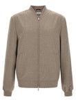 Brunello Cucinelli Light Flannel Bomber Jacket