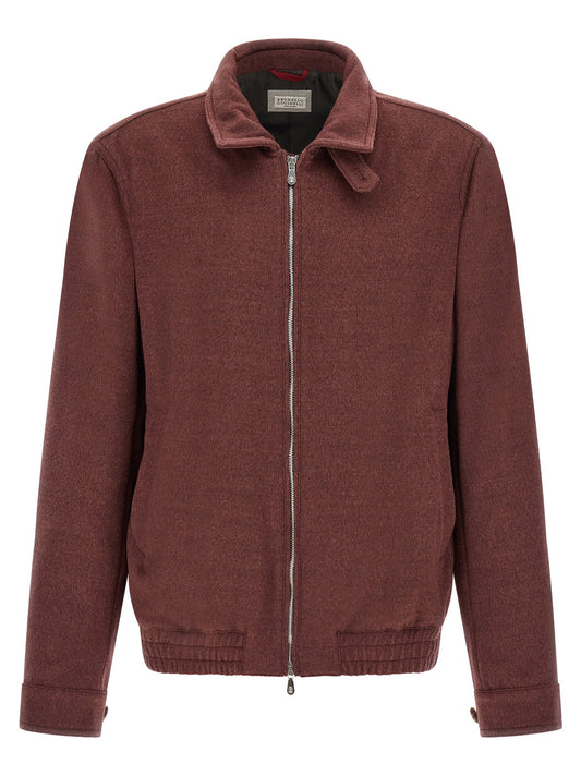 Brunello Cucinelli Virgin Wool Beaver Bomber Jacket
