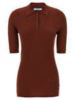 Prada Ribbed Polo Shirt