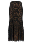 Self-Portrait Black Lace Midi Skirt