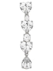 Self-Portrait Crystal Heart Tiered Earrings