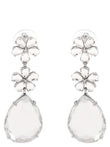 Self-Portrait Crystal Flower Tiered Earrings