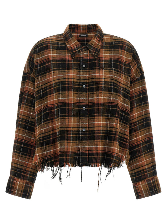 R13 Raw Cut Cropped Shirt