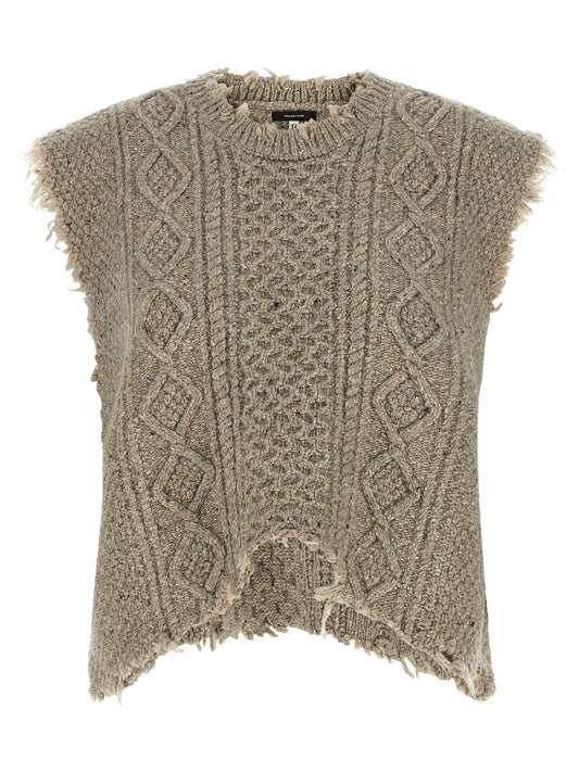 R13 Boyfriend Cable Vest