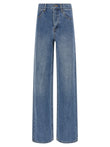 Self-Portrait Rhinestone Denim Straight Leg Jeans