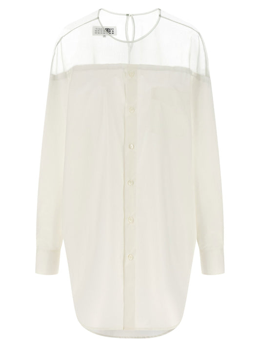 Mm6 Maison Margiela Tulle Insert Shirt