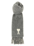 Ami Paris Adc Logo Scarf And Fringes