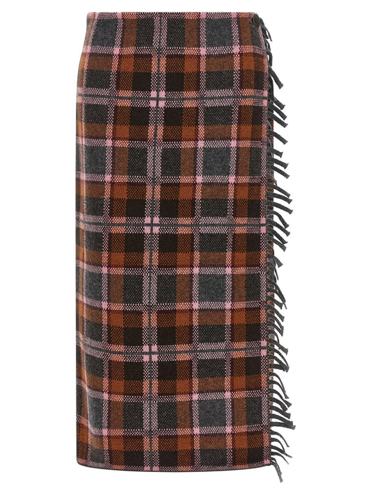 Guest In Residence Tartan Wrap Skirt